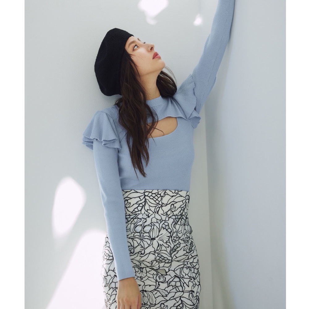 Snidel similar style - knit top- japenese style fashion- brand new never worn